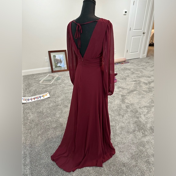 Love you so Burgundy Lulus Bridesmaid Dress Size XS - Picture 3 of 4